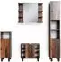 VICCO Badmöbel-Set Wildeiche Holzwerkstoff 20 Fächer rechteckig 60 x 54 x 32 cm