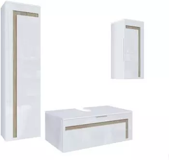 Vladon Badm&ouml;belset, Eiche San Remo, Holzwerkstoff, 200x193x51 cm (800000608326)