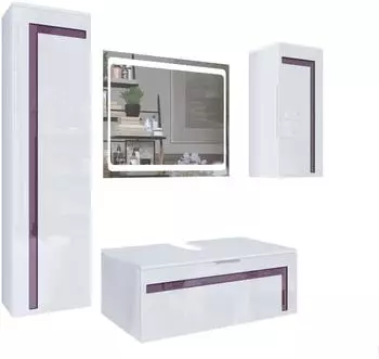 Vladon Badm&ouml;belset, Brombeere, Holzwerkstoff, 200x193x51 cm (800000608512)