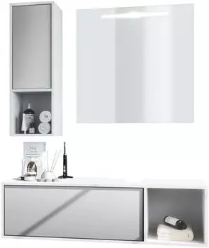 Vladon Badm&ouml;belset, Greige, Holzwerkstoff, 126.5x190x46 cm (800000584421)