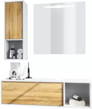Vladon Badm&ouml;belset, Eiche, Holzwerkstoff, 126.5x190x46 cm (800000584453)