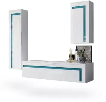 Vladon Badm&ouml;belset, Petrol, Holzwerkstoff, 210x185x51 cm (800000578094)