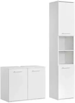 mokebo Badm&ouml;bel-Set, Wei&szlig;, Holzwerkstoff, 103x180x34 cm (800000567248)