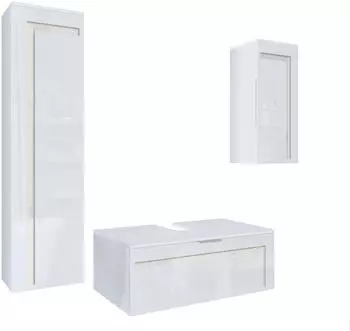 Vladon Badm&ouml;belset, Creme, Holzwerkstoff, 200x193x51 cm (800000608364)