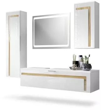 Vladon Badm&ouml;belset, Eiche, Holzwerkstoff, 210x185x51 cm (800000578073)