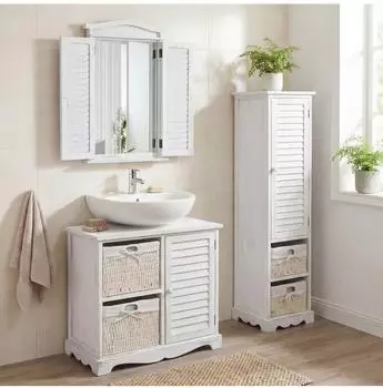 MCW Badezimmerset, Wei&szlig;, Holz, 76x120x31 cm (800000678240)