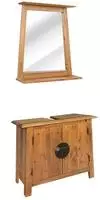 vidaXL Badm&ouml;bel-Set Massivholz Kiefer