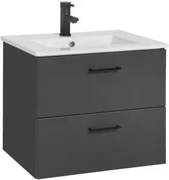 Welltime Waschtisch Trento inkl Waschbecken 60 cm anthrazit