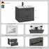 Welltime Waschtisch Trento inkl Waschbecken 60 cm anthrazit