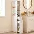 HomCom Badkommode mit offenen Fächern 18x40x135cm weiß