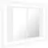 vidaXL LED-Bad-Spiegelschrank Weiß 60x12x45 cm Acryl (804956)
