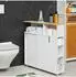 Relaxdays Nischenschrank mit Bambusablage 79x17x75cm Weiß (10050291_0)