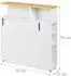 Relaxdays Nischenschrank mit Bambusablage 79x17x75cm Weiß (10050291_0)