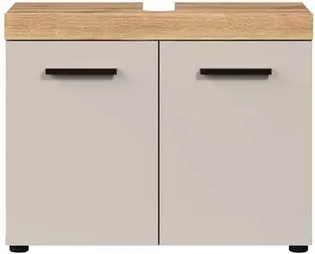 Welltime Isera Waschbeckenunterschrank 2 T&uuml;ren, Evoke Eiche/Kaschmir, 72x56x34cm