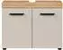 Welltime Isera Waschbeckenunterschrank 2 Türen, Evoke Eiche/Kaschmir, 72x56x34cm