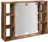 vidaXL Spiegelschrank mit LED-Leuchten Altholz-Optik 76x15x55 cm (857001)