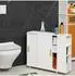 Relaxdays Nischenschrank mit Schiebetüren 62x19,5x64cm Weiß (10050290_0)