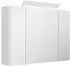 Posseik Spiegelschrank 90x62x17cm mit integrierter LED Lichtleiste weiß hochglanz