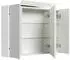 Posseik Spiegelschrank 90x62x17cm mit integrierter LED Lichtleiste weiß hochglanz