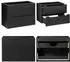Lomado NEWPORT-56-BLACK Waschbeckenunterschrank 100cm, schwarz mit Eiche (LA56-NEWPORT-56-BLACK-SET42)