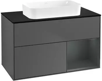 Villeroy & Boch Finion Waschtischunterschrank LED 1000mm anthrazit matt/mitternachtsblau (F662HGGK)