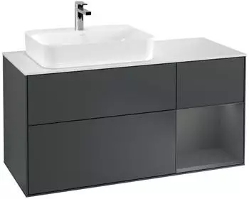 Villeroy & Boch Finion Waschtischunterschrank 1200mm LED mitternachtsblau/anthrazit matt (F401GKHG)