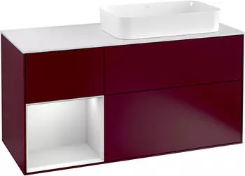 Villeroy & Boch Finion Waschbeckenunterschrank 1200x603x501mm, Peony Matt, mit Beleuchtung (F681MTHB)