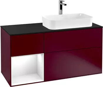 Villeroy & Boch Finion Waschbeckenunterschrank 1200x603x501mm, Becken rechts, Regal links (F272GFHB)