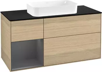 Villeroy & Boch Finion LED-Waschtischunterschrank 1200x603x501mm eiche/anthrazit matt (F702GKPC)