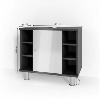 VICCO Fynn Waschbeckenunterschrank anthrazit, 60x54cm (30174)