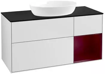 Villeroy & Boch Finion LED-Waschtischunterschrank 1200x603x501mm wei&szlig; matt/pfingstrose matt (FA72HBMT)