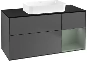 Villeroy & Boch Finion LED-Waschtischunterschrank 1200x603x501mm anthrazit matt/olive matt (F712GMGK)