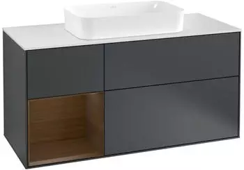 Villeroy & Boch Finion Waschtischunterschrank 1200mm mitternachtsblau/Walnuss Furnier (F291GNHG)