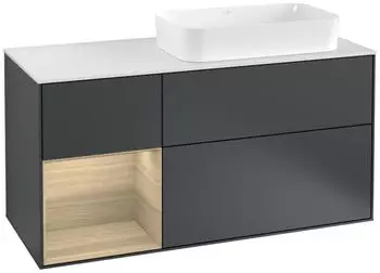 Villeroy & Boch Finion Waschtischunterschrank 1200mm mitternachtsblau/Eiche Furnier (F271PCHG)