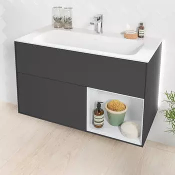 Villeroy & Boch Finion Waschtischunterschrank 2 Ausz&uuml;ge, Regal rechts (G040GFGK)