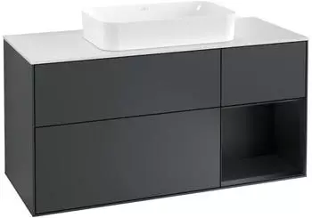 Villeroy & Boch Finion Waschtischunterschrank 1200mm mitternachtsblau/schwarz matt (F301PDHG)