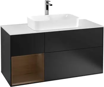Villeroy & Boch Finion Waschbeckenunterschrank 1200x603x501mm, Becken mittig, Regal links (F291GNPD)
