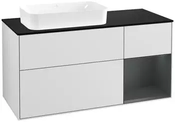 Villeroy & Boch Finion Waschtischunterschrank 1200mm wei&szlig; matt/mitternachtsblau LED (F282HGMT)