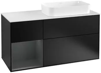 Villeroy & Boch Finion Waschtischunterschrank 1200x603x501mm schwarz matt/mitternachtsblau (F271HGPD)