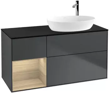 Villeroy & Boch Finion Waschtischunterschrank 1200mm mitternachtsblau/Eichenfurnier (F922PCHG)