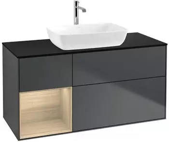 Villeroy & Boch Finion Waschtischunterschrank 1200mm mitternachtsblau/Eichenfurnier (F822PCHG)