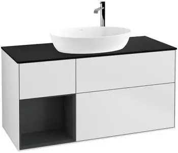 Villeroy & Boch Finion Waschtischunterschrank 1200x603x501mm wei&szlig; matt/mitternachtsblau (F942HGMT)