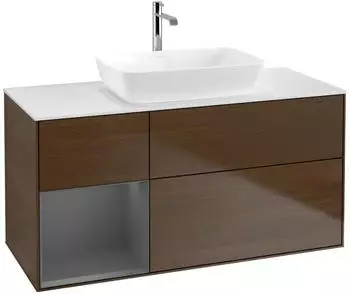 Villeroy & Boch Finion Waschtischunterschrank 1200x603x501mm walnuss/anthrazit matt (F821GKGN)