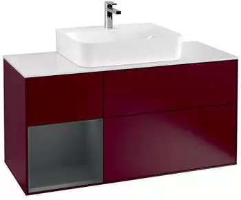Villeroy & Boch Finion Waschtischunterschrank 1200mm pfingstrose matt/mitternachtsblau LED (F161HGHB)