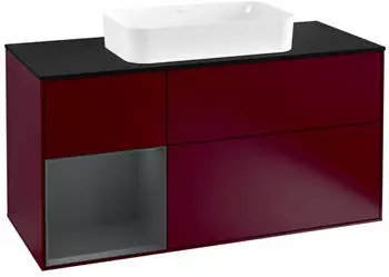 Villeroy & Boch Finion Waschtischunterschrank 1200mm LED, pfingstrose matt/mitternachtsblau (F292HGHB)