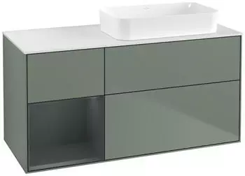 Villeroy & Boch Finion Waschtischunterschrank 1200x603x501mm olive matt/mitternachtsblau (F681HGGM)