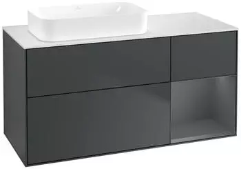 Villeroy & Boch Finion Waschtischunterschrank 1200x603x501mm mitternachtsblau/anthrazit matt LED (F691GKHG)