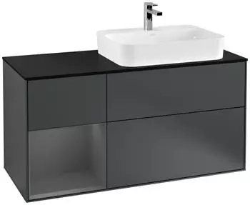 Villeroy & Boch Finion Waschtischunterschrank LED 1200x603x501mm mitternachtsblau/anthrazit matt (F392GKHG)
