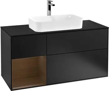 Villeroy & Boch Finion Waschbeckenunterschrank 1200x603x501mm, Becken mittig, Regal links (F292GNPD)