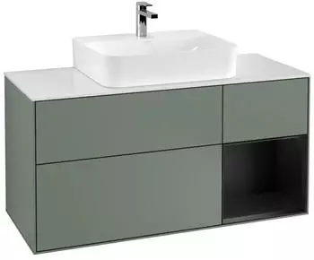 Villeroy & Boch Finion Waschtischunterschrank 1200x603x501mm olive matt/schwarz matt (F171PDGM)